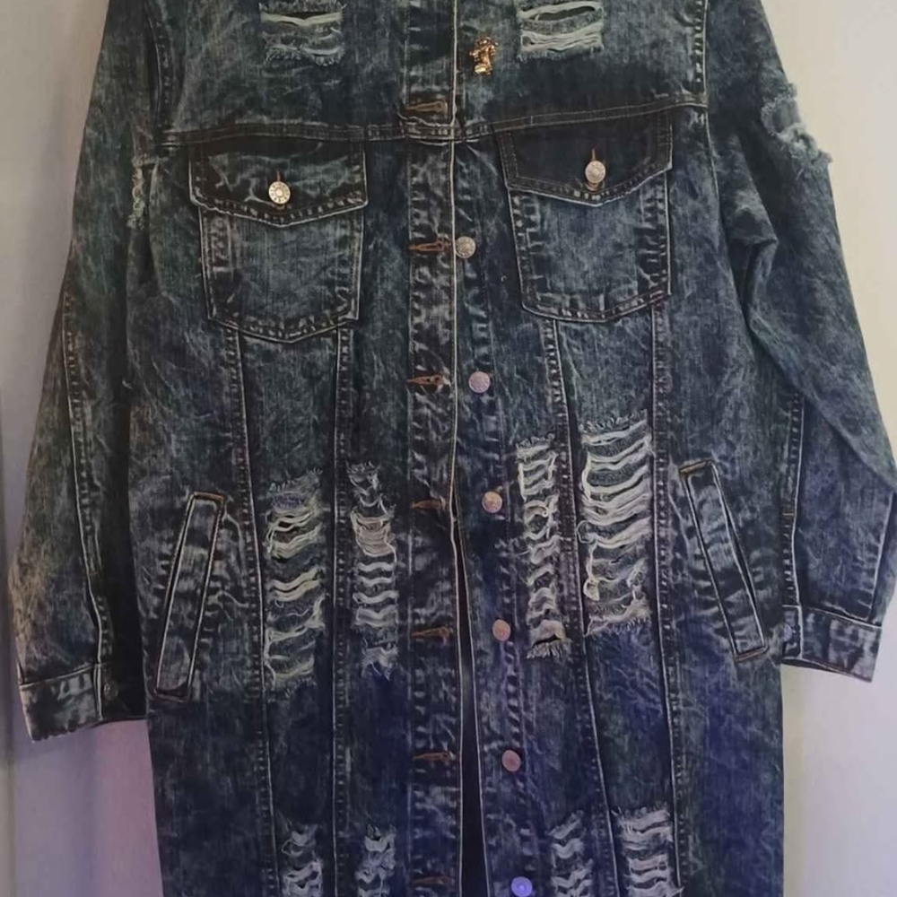 Kroix Distressed Denim Jacket